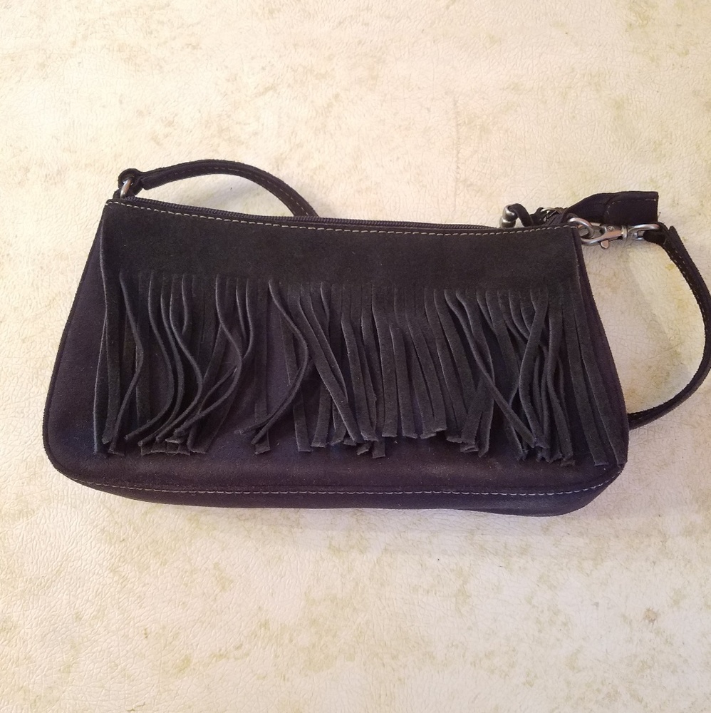 NWOT Nine West black suede bag - Picture 6 of 7